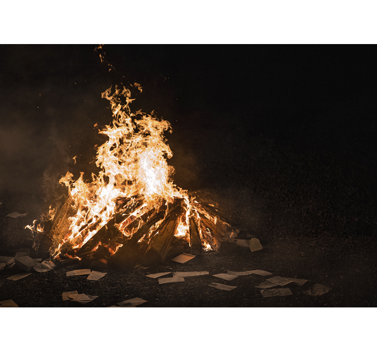 Mural de parede abstrato cena de fogo flamejante - TenStickers