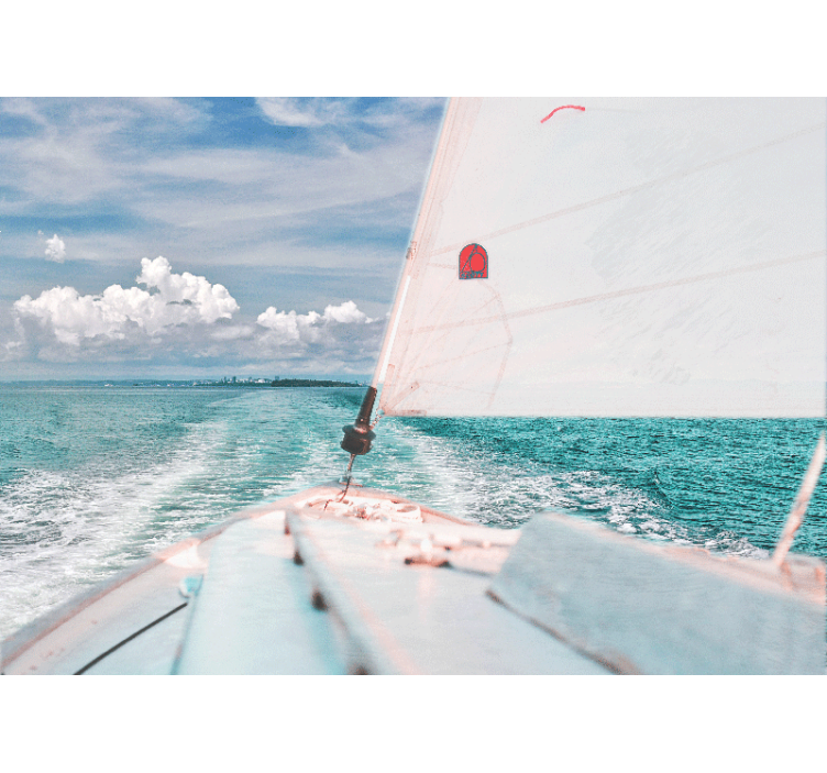 Mural de parede mar navegando entre as ondas - TenStickers