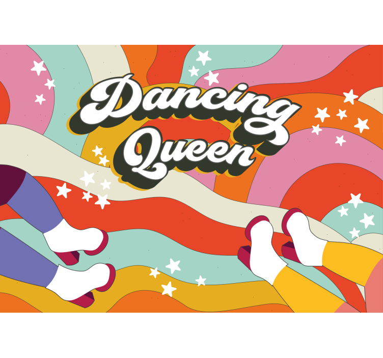 Dancing queen background vintage fotomural de parede - TenStickers