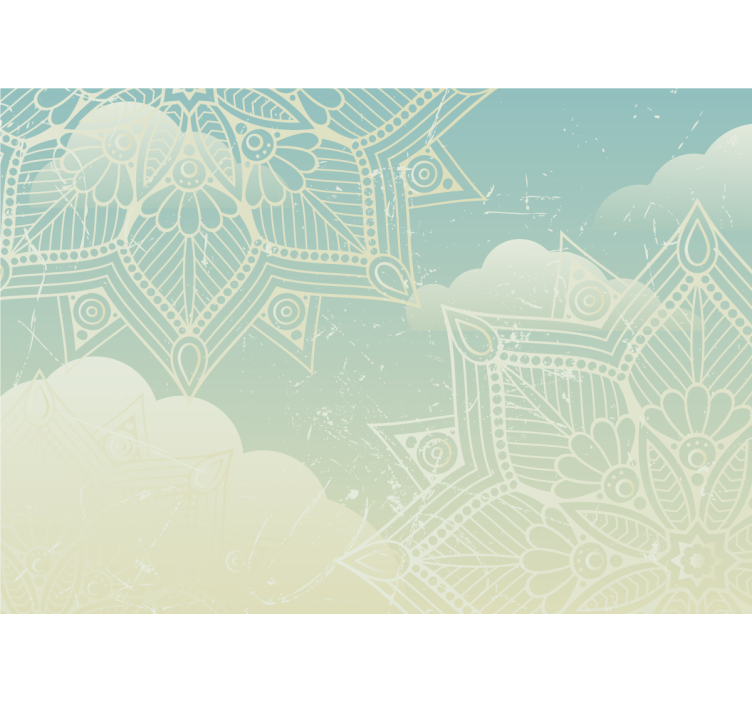 Mural de parede mandalas com padrão geométrico intricado - TenStickers