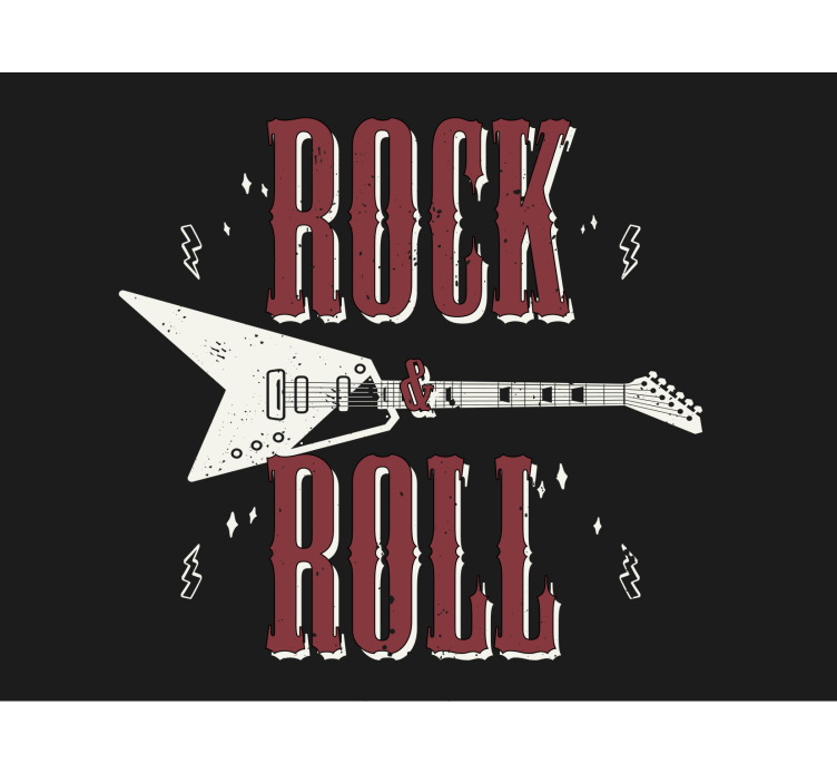 Rock n 'roll com murais de parede de produtode guitarra - TenStickers