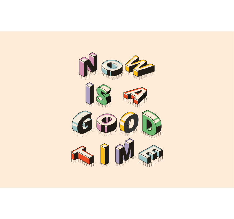 Murais de parede adolescentes com texto colorido 3d - TenStickers