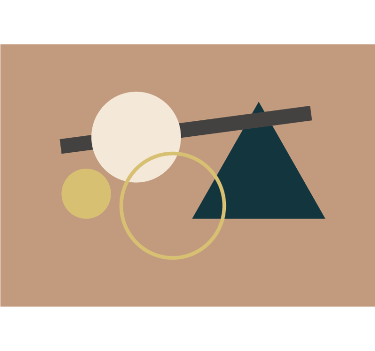 Mural de parede abstrato configuração de formas geométricas - TenStickers