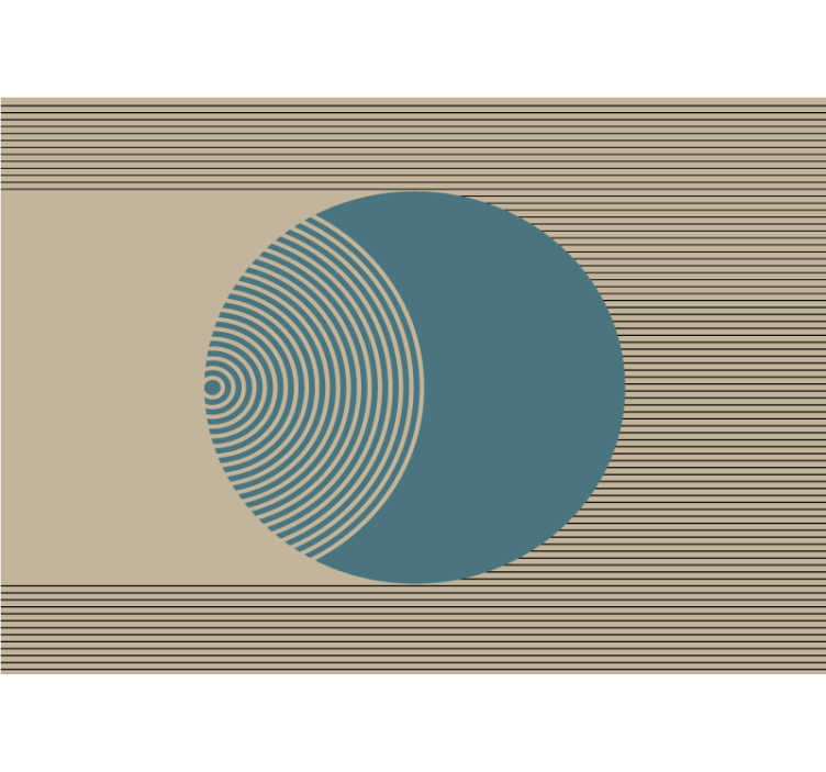 Mural de parede abstrato padrão de círculo geométrico - TenStickers