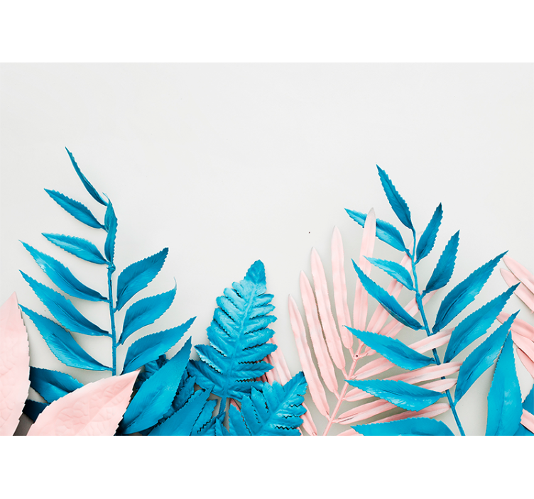 Fotomurais flores Estilo de pintura da selva tropical - TenStickers