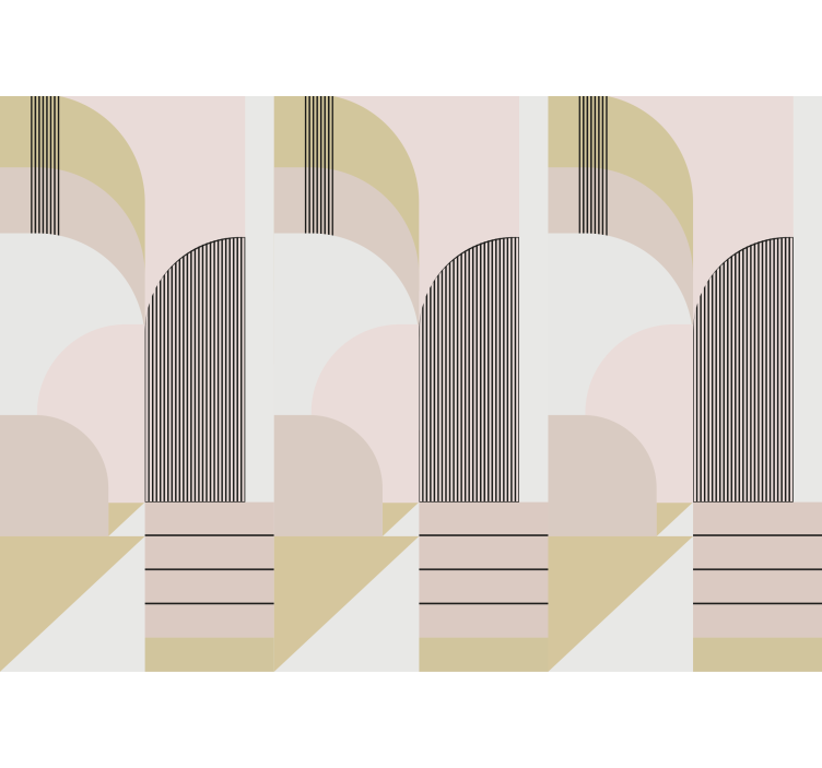 Fotomurais modernos padrões arqueados geométricos - TenStickers