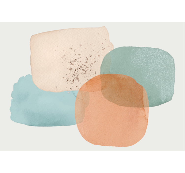 Mural de parede abstrato formas circulares suaves - TenStickers