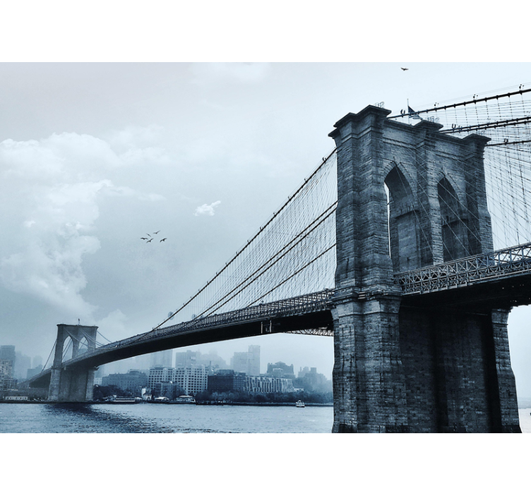 Mural de parede nova york cena da ponte brooklyn - TenStickers