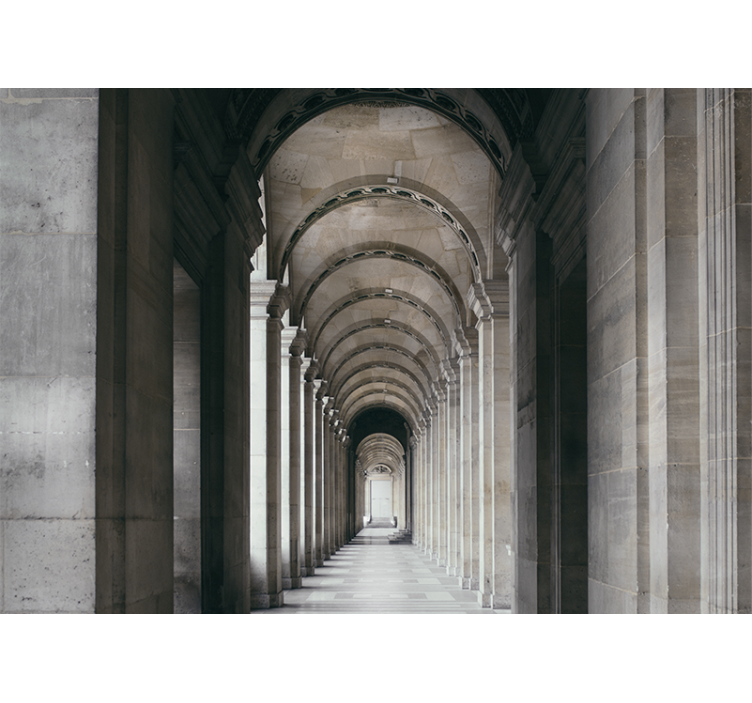 Murais de Parede 3D Profundidade de arcos de cimento antigos - TenStickers