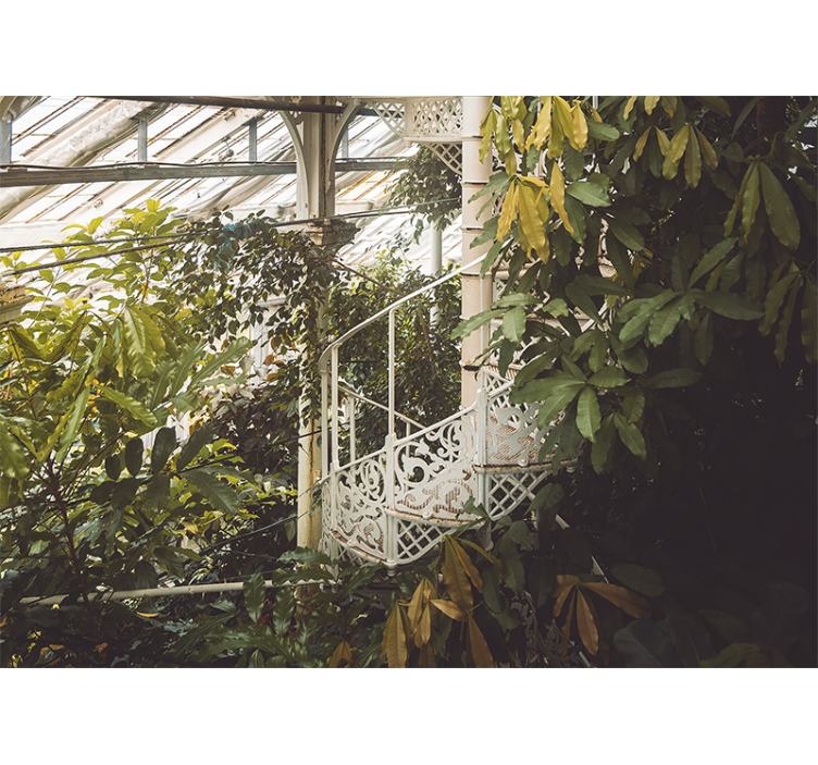 Mural de parede natureza oásis de verde luxuriante - TenStickers