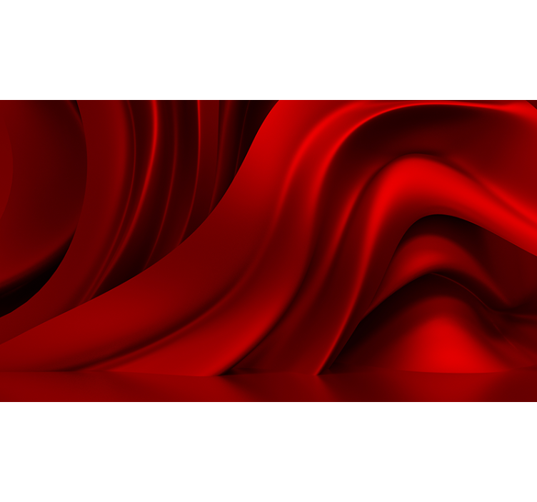 Murais de Parede 3D Formas vermelhas onduladas - TenStickers