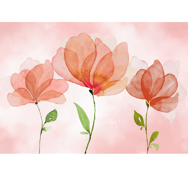 Fotomurais flores flores elegantes e sofisticadas - TenStickers