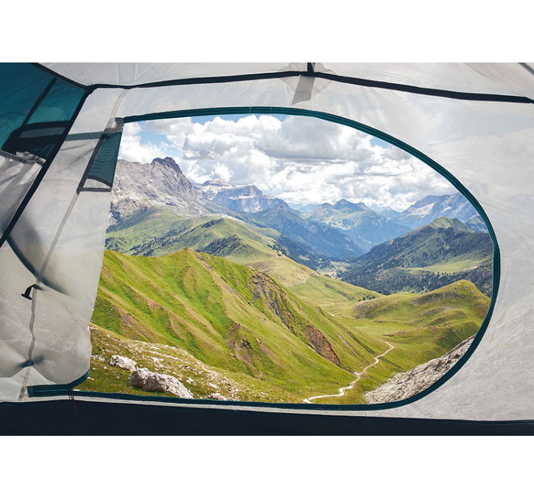 Fotomurais de paisagens paisagem montanhosa verdejante - TenStickers