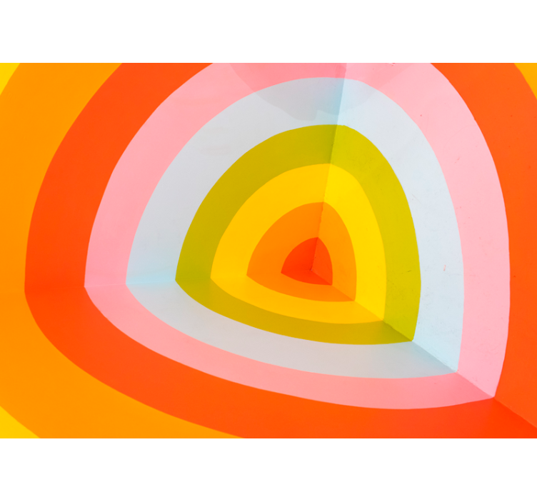 Mural de parede abstrato arcos coloridos em camadas - TenStickers