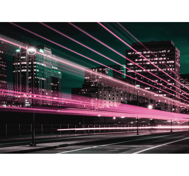 Fotomurais cidades e países Efeito rápido com luz da cidade - TenStickers