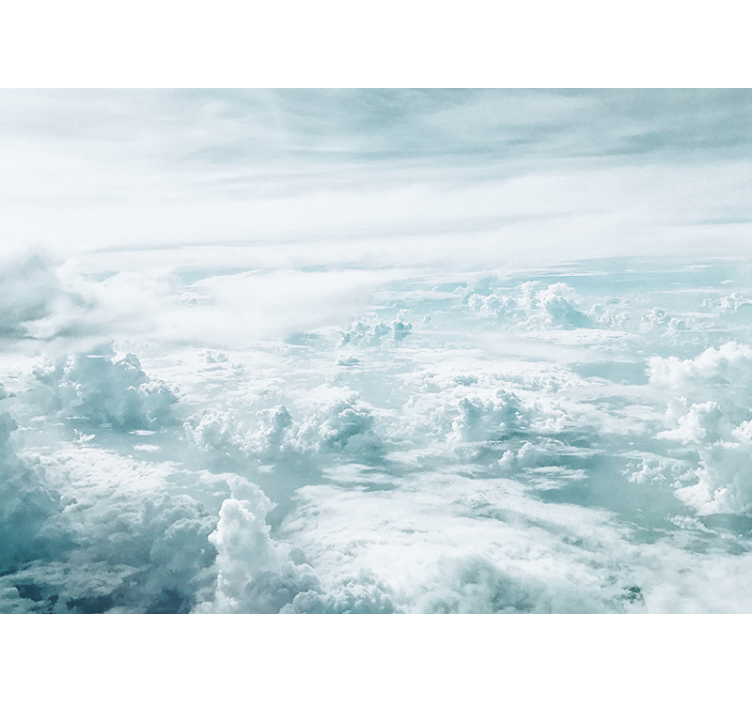 Mural de parede céu perspectiva de horizonte nublado - TenStickers