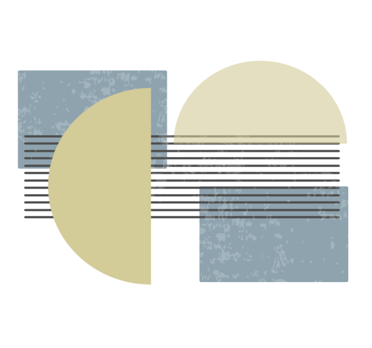 Mural de parede arte arranjo de formas geométricas - TenStickers