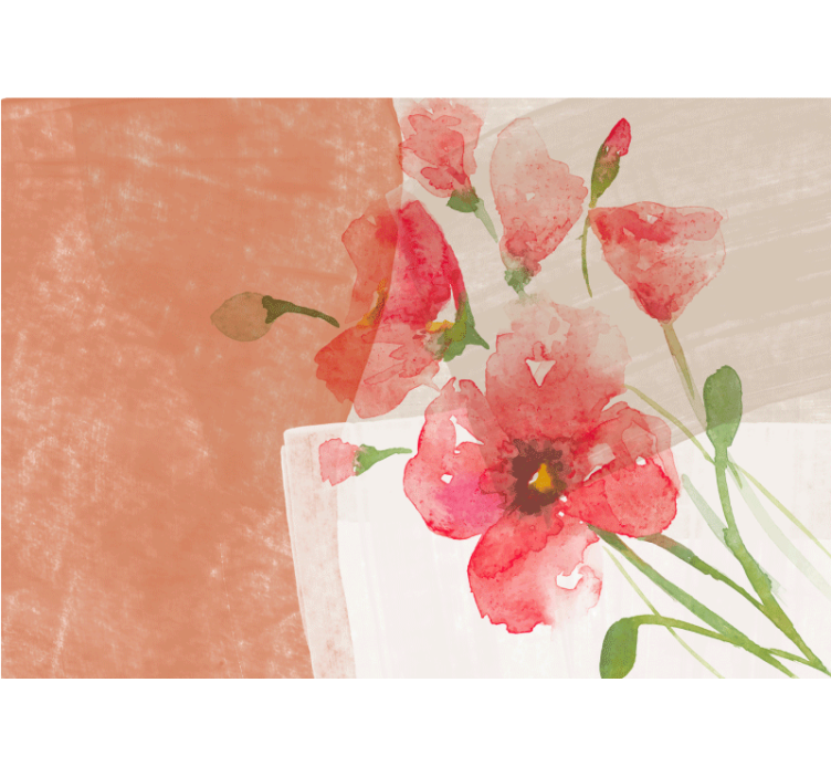 Fotomurais flores em design de aquarela floral - TenStickers