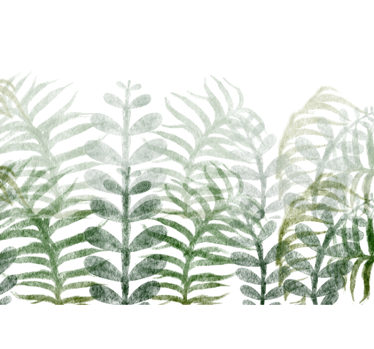 Mural de parede natureza padrão de folhagem - TenStickers