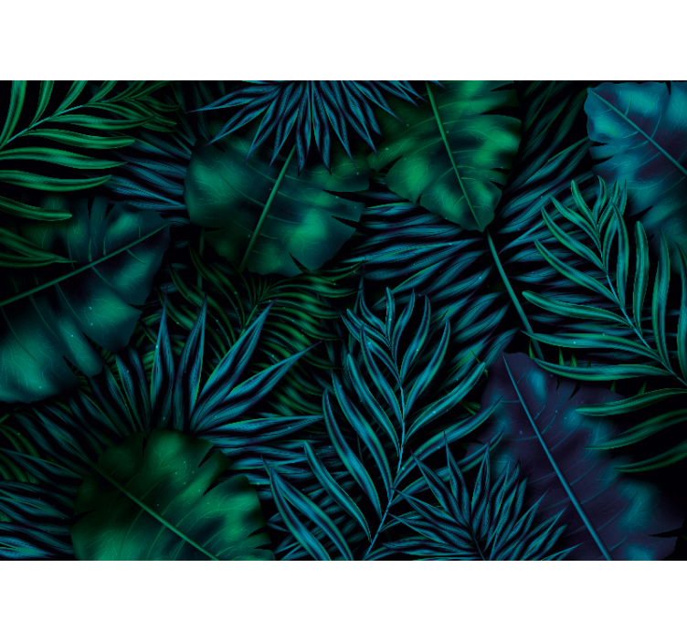 Mural de parede natureza com motivo de folhagem exótica - TenStickers