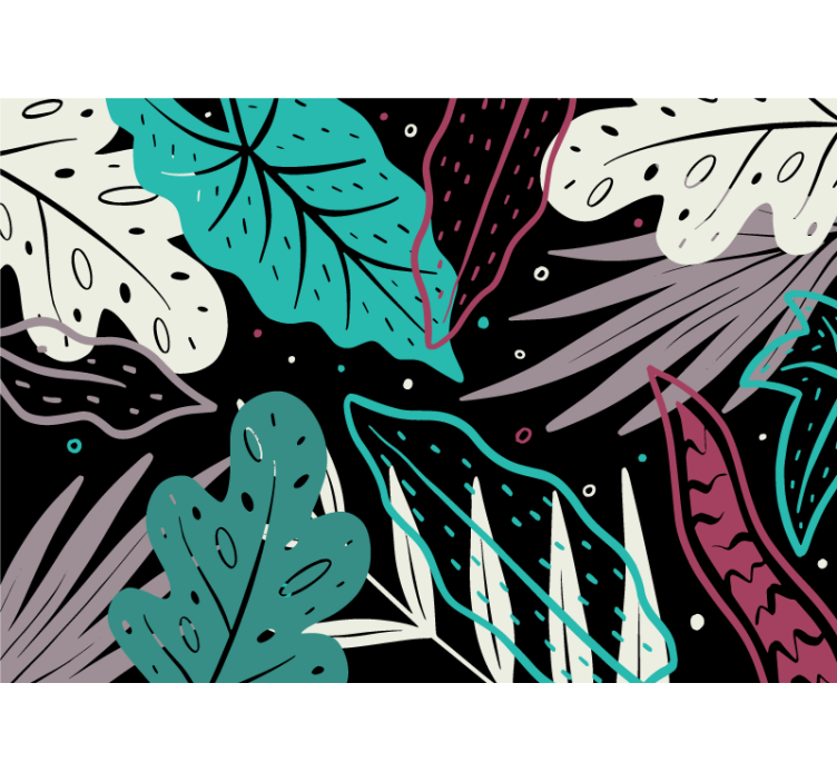 Fotomurais de paisagens Folhas de bananeira azul - TenStickers