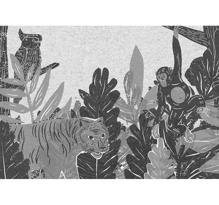 Mural de parede animais cena de exploração da fauna - TenStickers