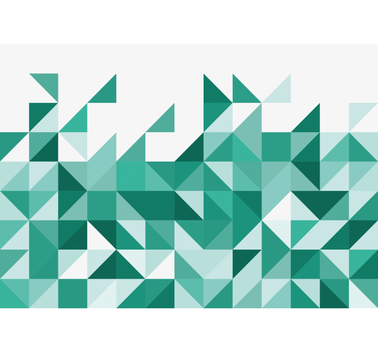 Mural de parede abstrato padrão de triângulos geométricos - TenStickers