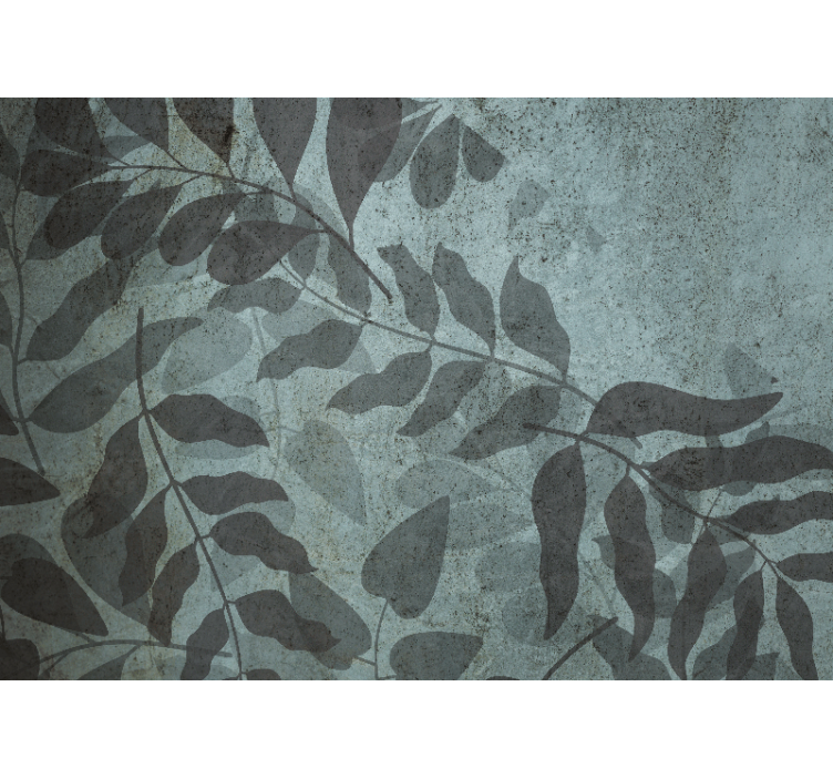Mural de parede natureza padrões de folhas suaves - TenStickers