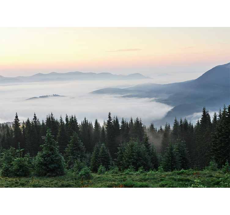Fotomurais de paisagens vista tranquila da montanha - TenStickers