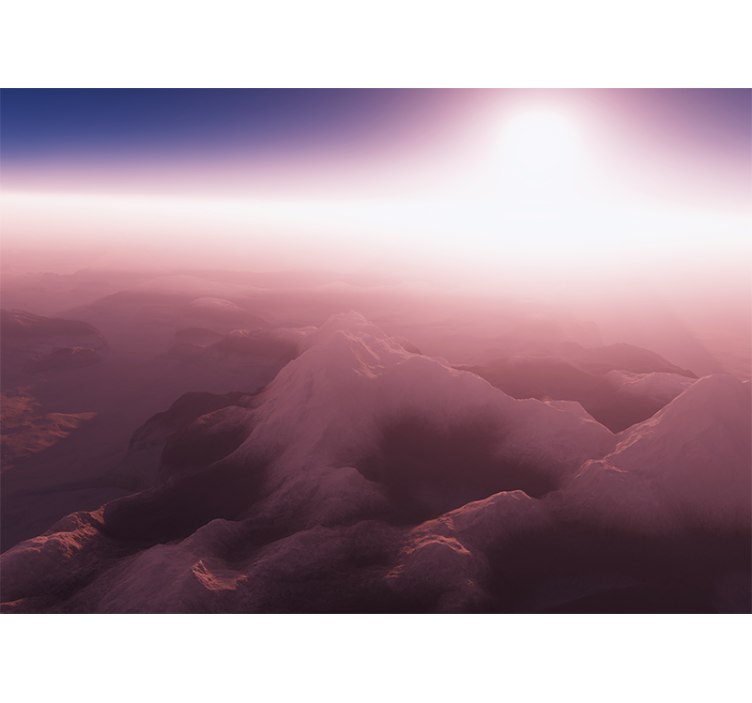 Mural de parede montanha pico de montanha sereno - TenStickers