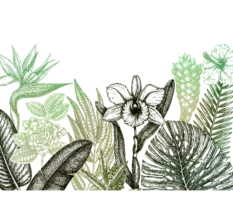 Fotomurais flores design floral botânico - TenStickers