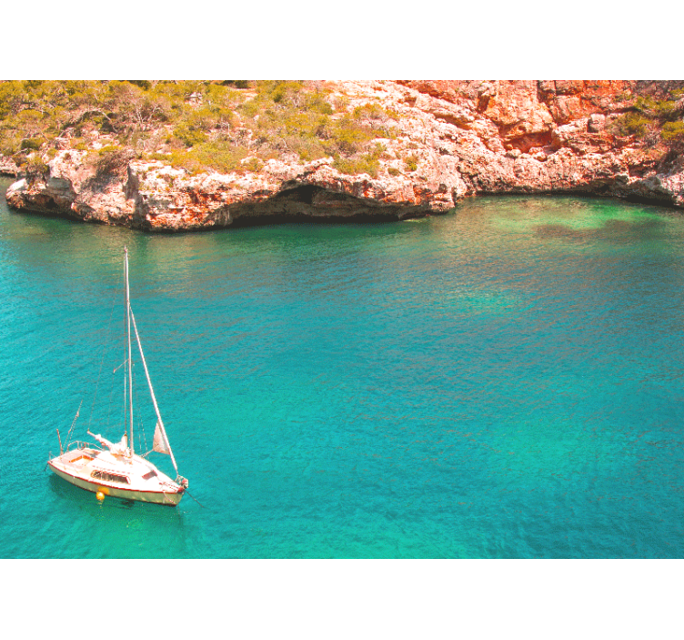 Mural de parede mar barco à vela oceano - TenStickers