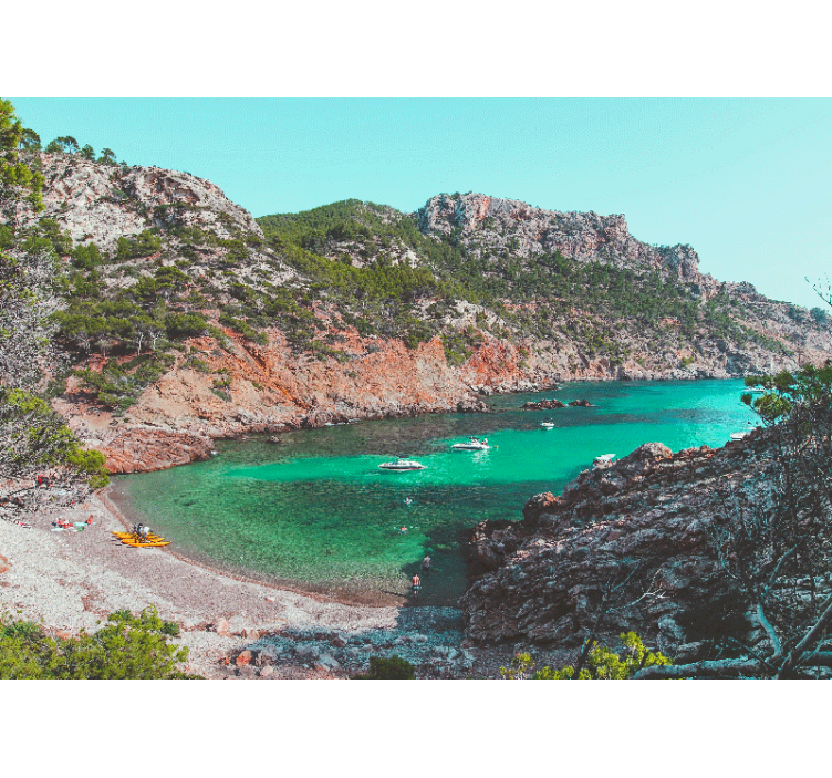 Fotomurais de paisagens vista da praia cove - TenStickers