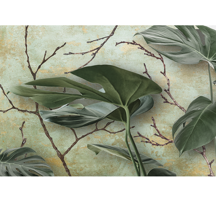 Mural de parede natureza inspiração verde tropical - TenStickers