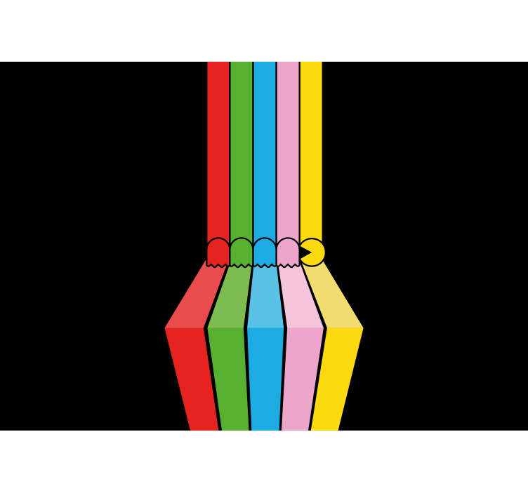 Mural de parede de arte urbana traços de lápis coloridos - TenStickers