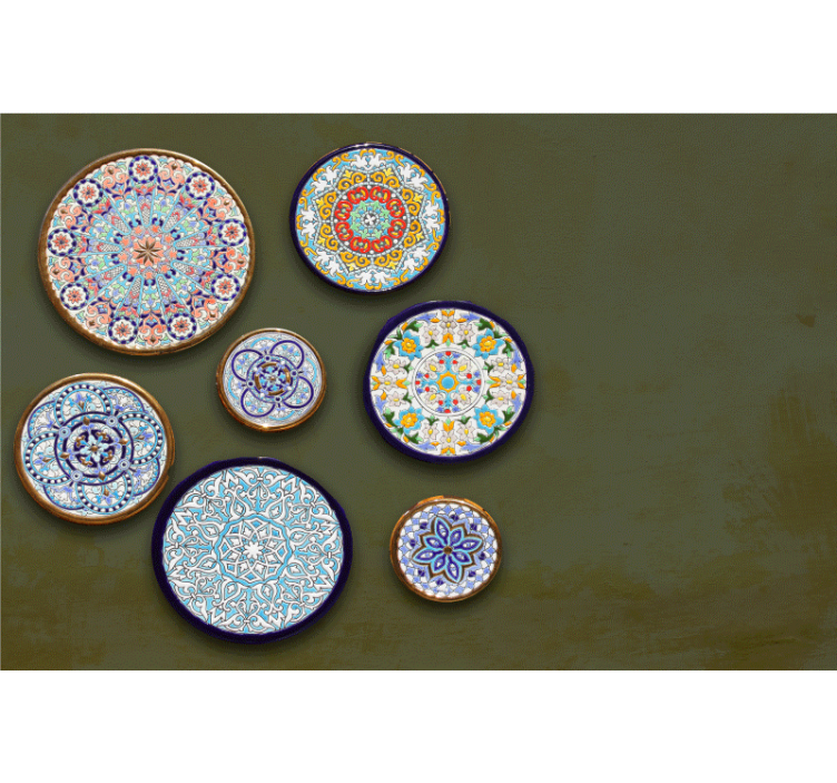 Mural de parede animais com padrões circulares intrincados - TenStickers