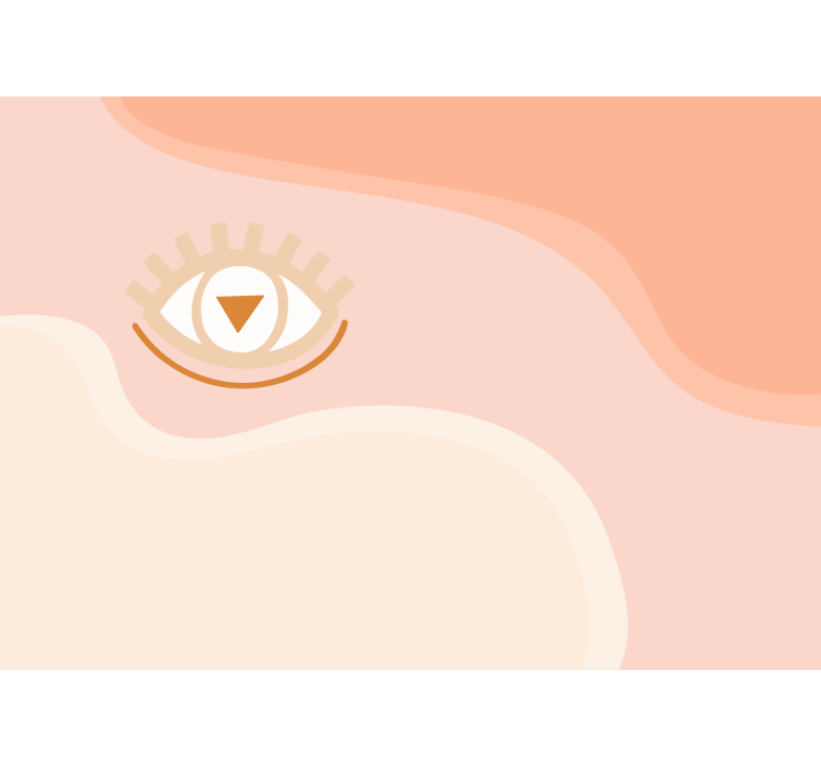 Mural de parede abstrato com design de olho estilizado - TenStickers