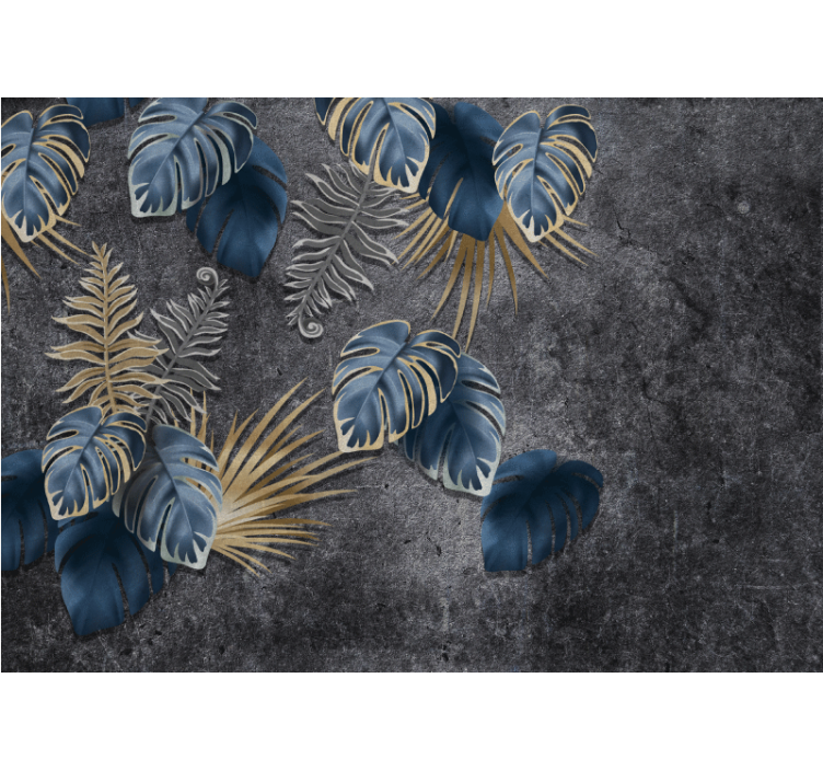 Mural de parede natureza com detalhes em folhagem - TenStickers