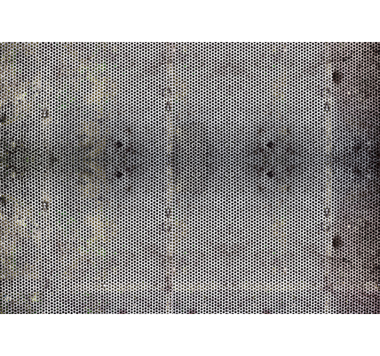 Mural de parede de padrões e texturas metal perfurado - TenStickers