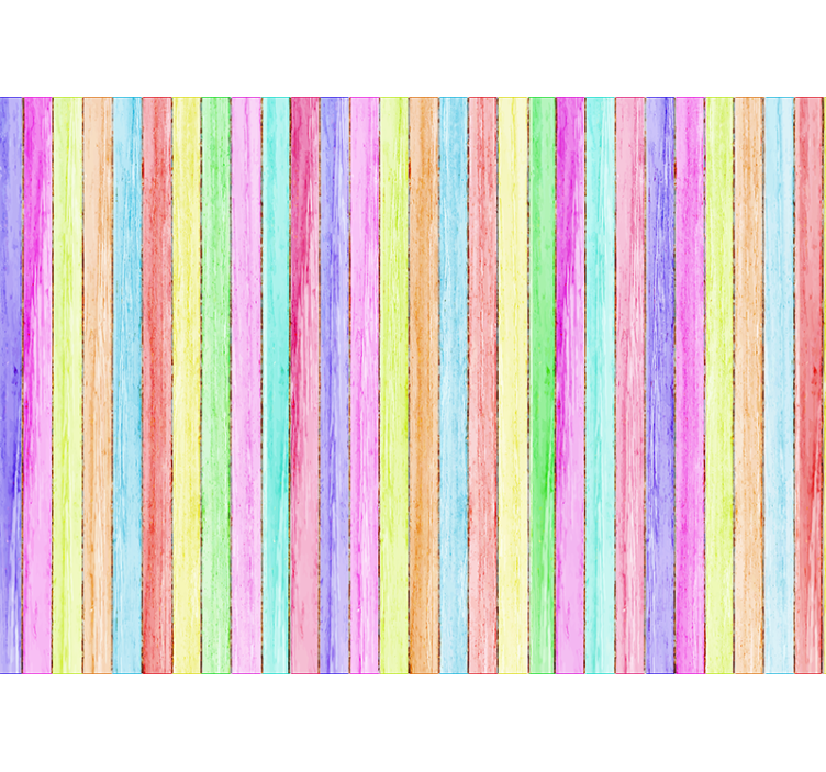 Mural de parede de madeira pranchas de madeira coloridas - TenStickers