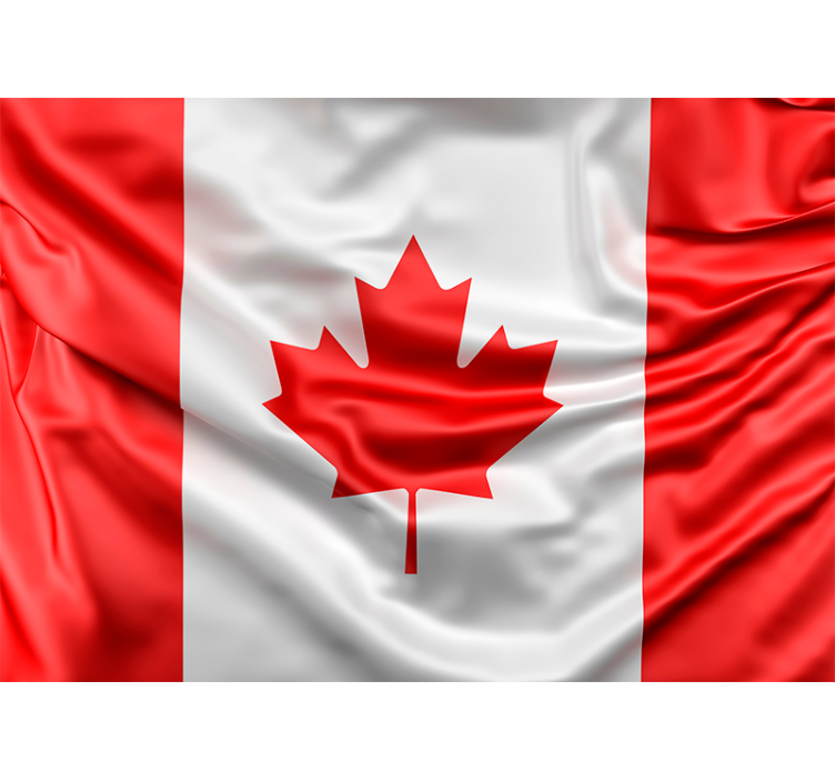 Mural de parede bandeira canadense de outros lugares - TenStickers
