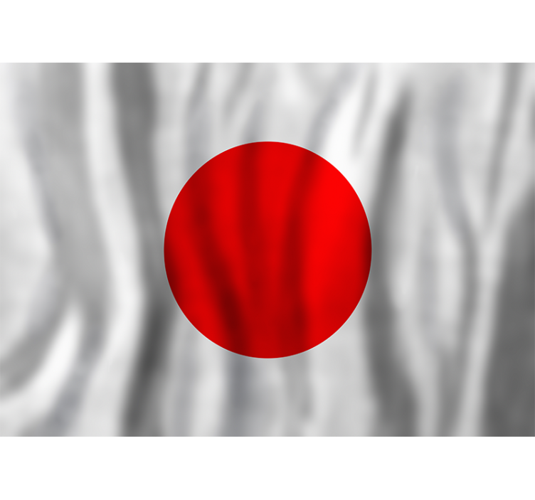 Mural de parede de outras cidades e países bandeira japonesa - TenStickers