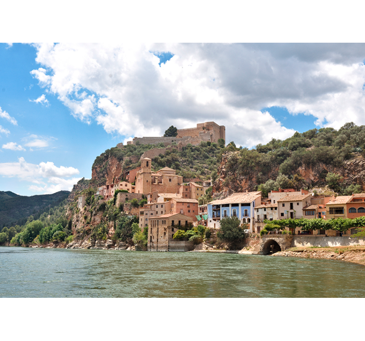 Mural de parede outras cidades e países vila mediterrânea - TenStickers