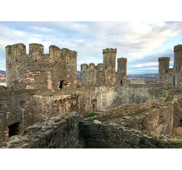 Fotomurais cidades e países ruínas do castelo medieval - TenStickers