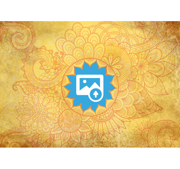 Murais de Parede Mandala amarela yoga - TenStickers