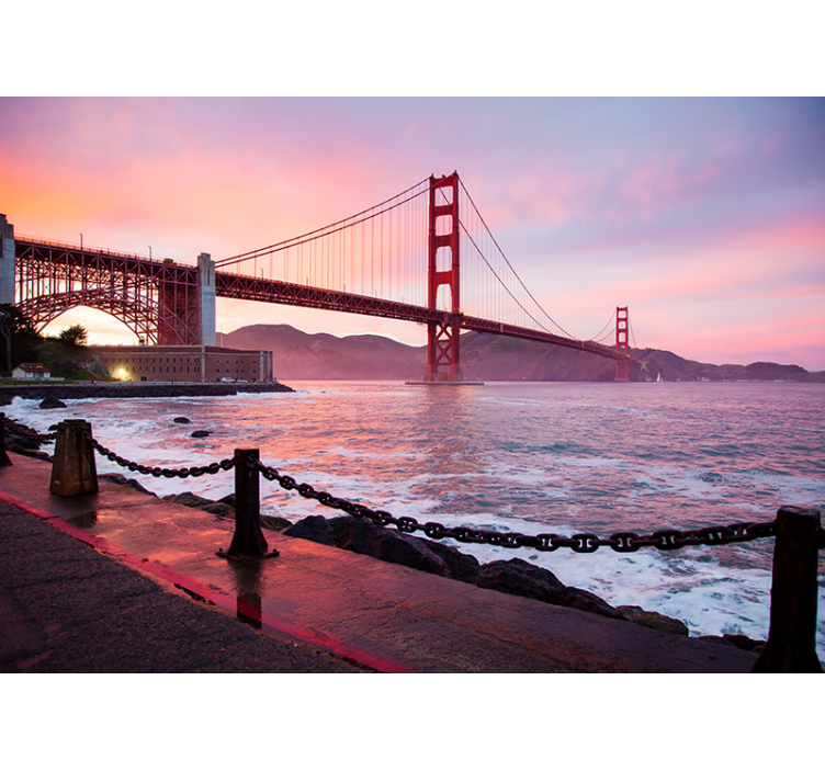 Fotomural decorativo de parede golden gate - TenStickers