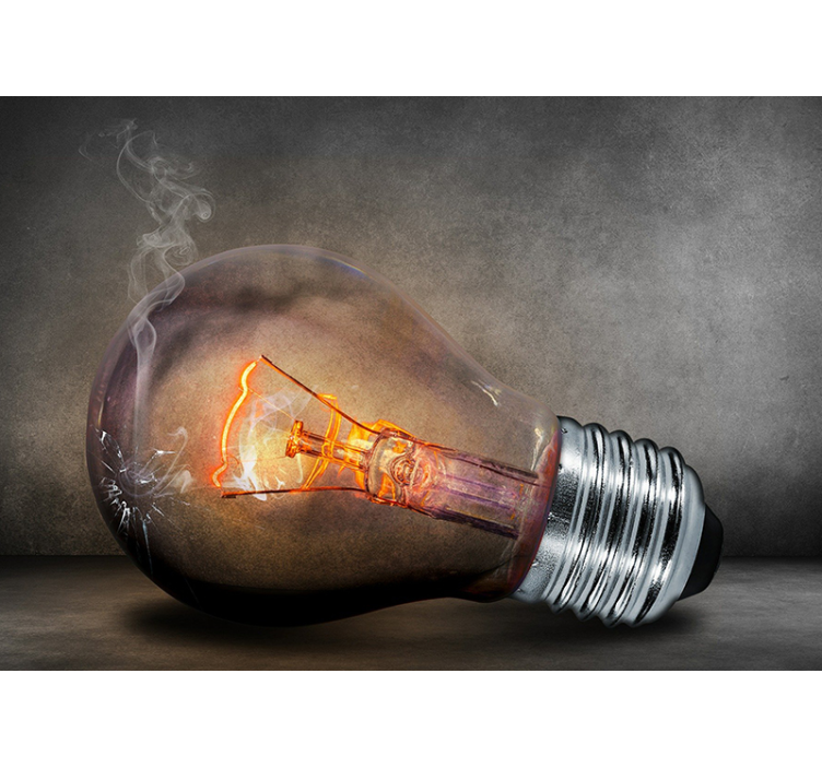 Fotomural decorativo moderno Lâmpada queimada - TenStickers