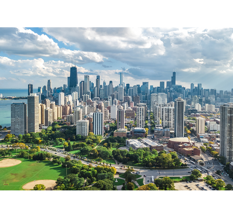 Fotomural decorativo de lugares cidade de Chicago - TenStickers