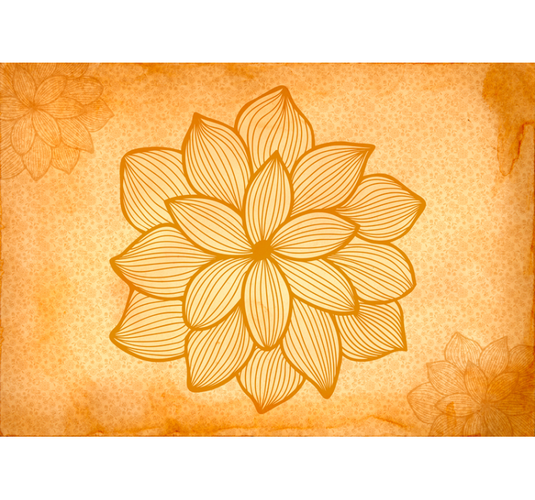 Mural de parede para a sala com grande motivo floral - TenStickers