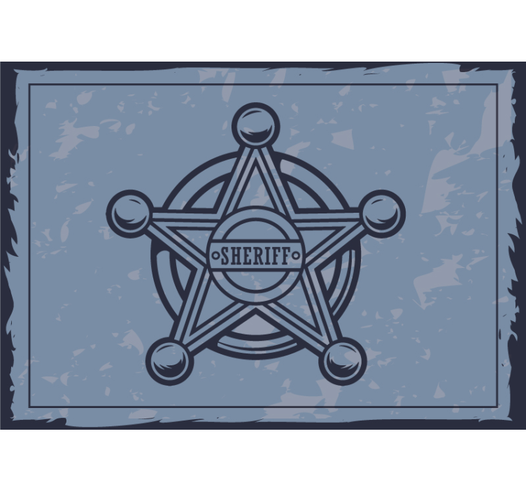 Mural de parede pessoa conjunto de distintivos de xerife - TenStickers